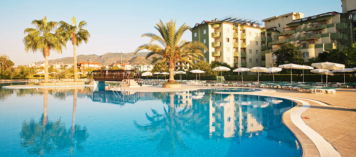 Tilbring ferien på et familiehotell.