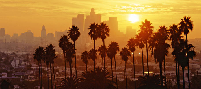 Reiser til Los Angeles.